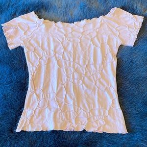 Off the shoulder pink top